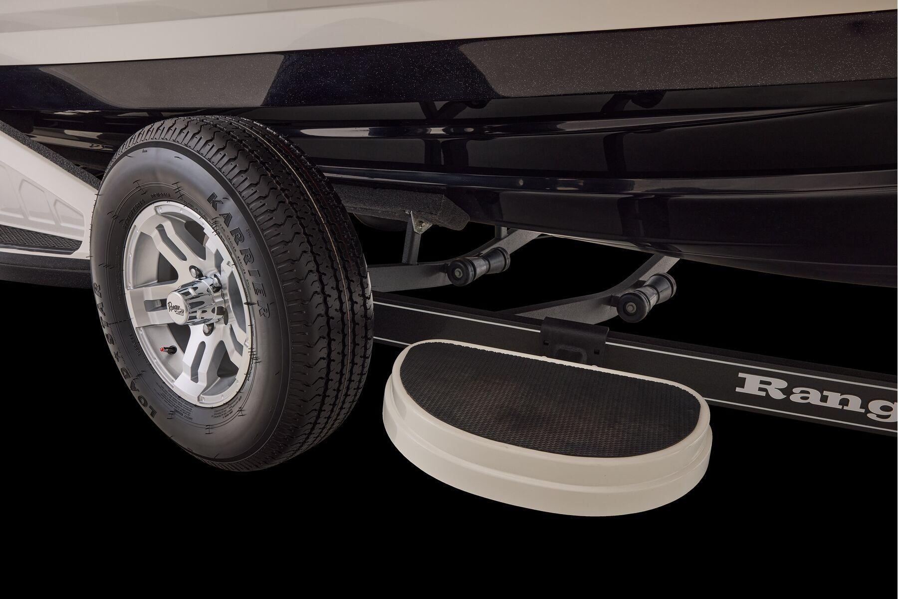 Manufacturer Provided Image: 2026 Ranger 620xFS Pro trailer with tire and step detail.