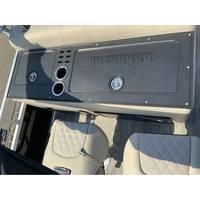 2025 Ranger Reata 223FC boat interior with seating and storage compartments.
