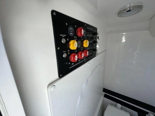 Control panel inside Fountain 38 Tournament Edition 2023.