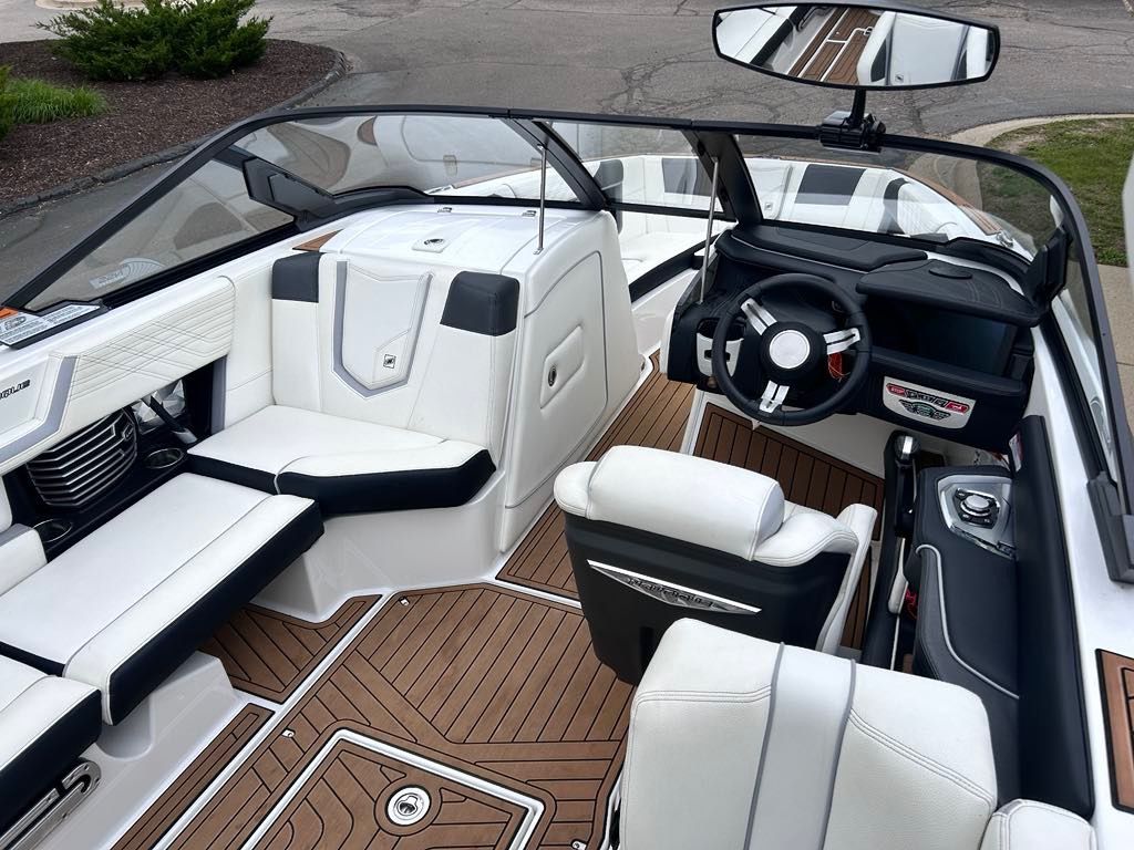 Interior of a 2020 Nautique Super Air Nautique G21 boat.