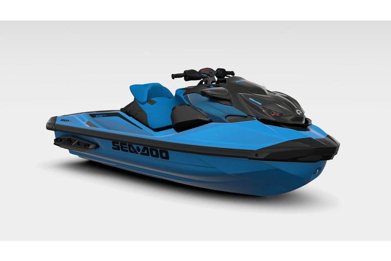 2026 Sea-Doo RXP-X 325 jet ski in vibrant blue and black design.