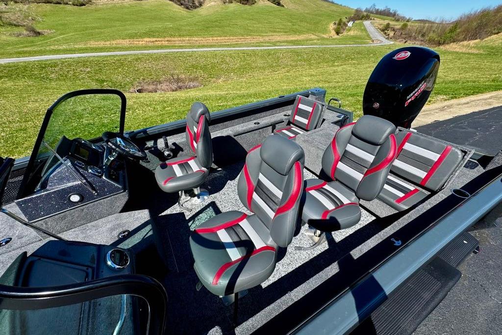 2026 Ranger VS1882SC Reata boat interior with stylish seating and modern dashboard.