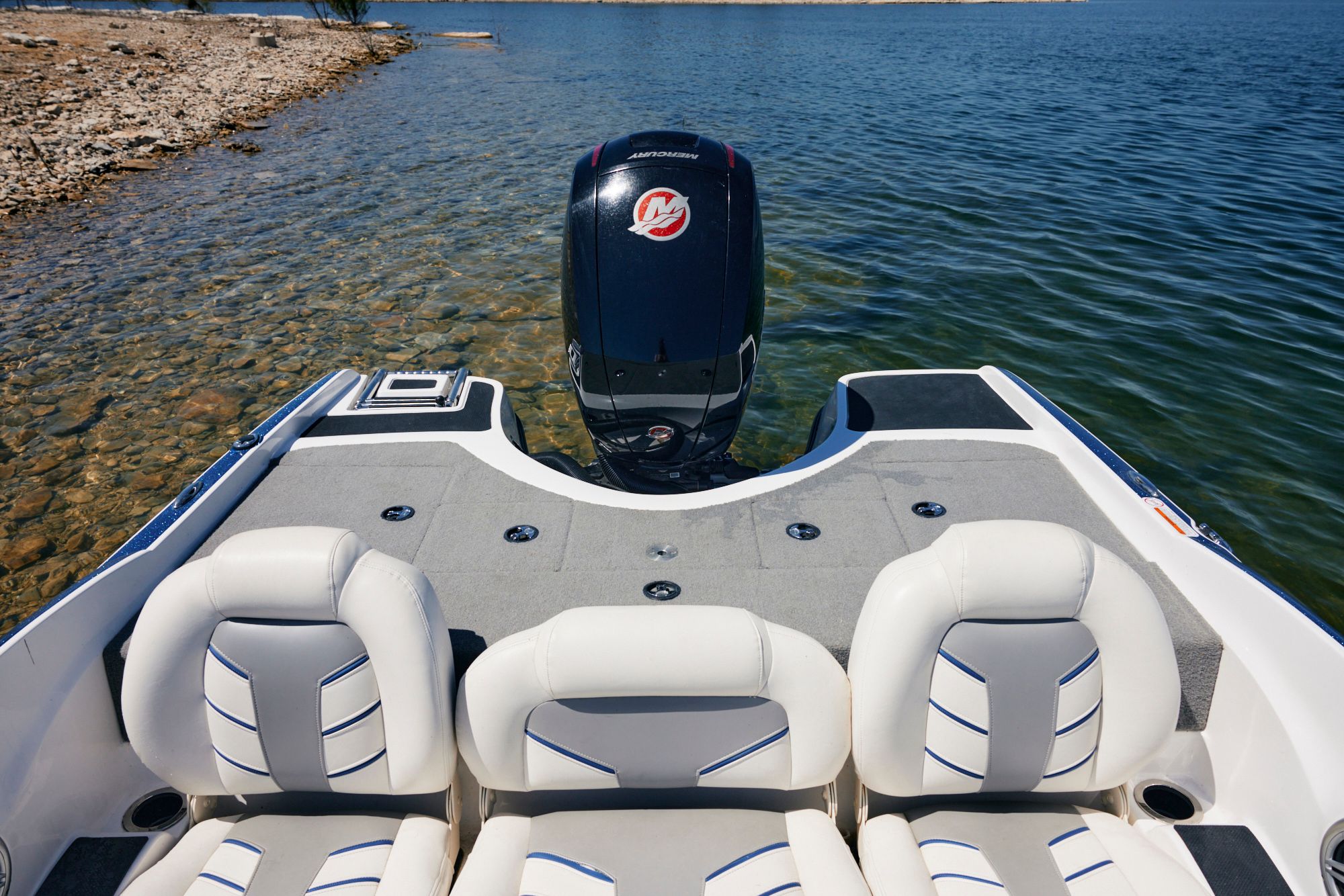 2020 Nitro Z19 Sport boat on clear water.