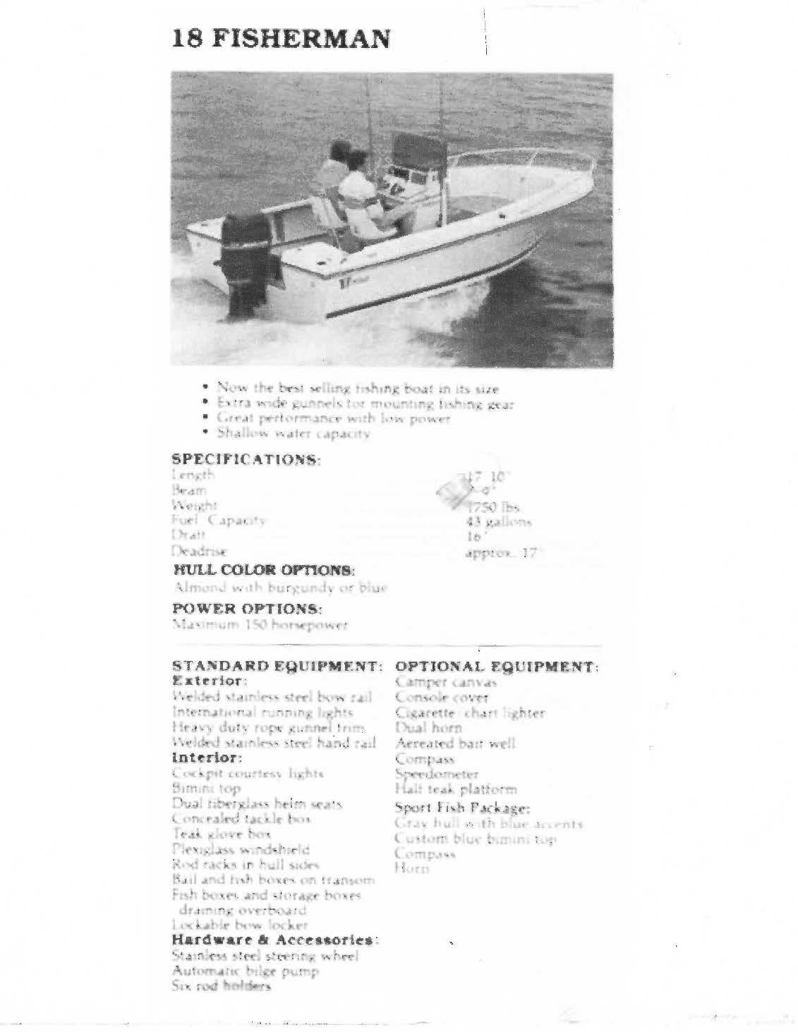 1983 Wellcraft Fisherman 180