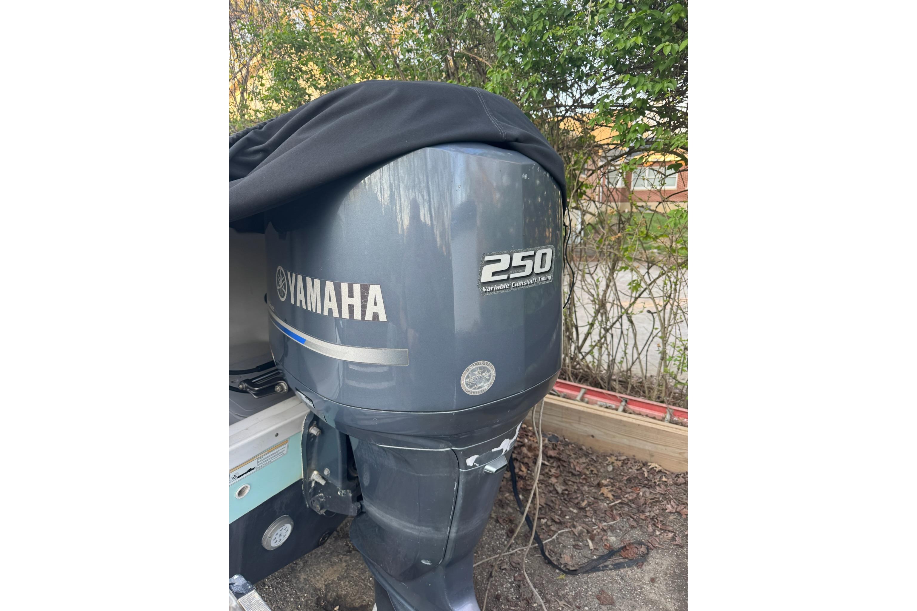 Yamaha 250 outboard motor on a 2013 Sea Fox 246 Commander boat.