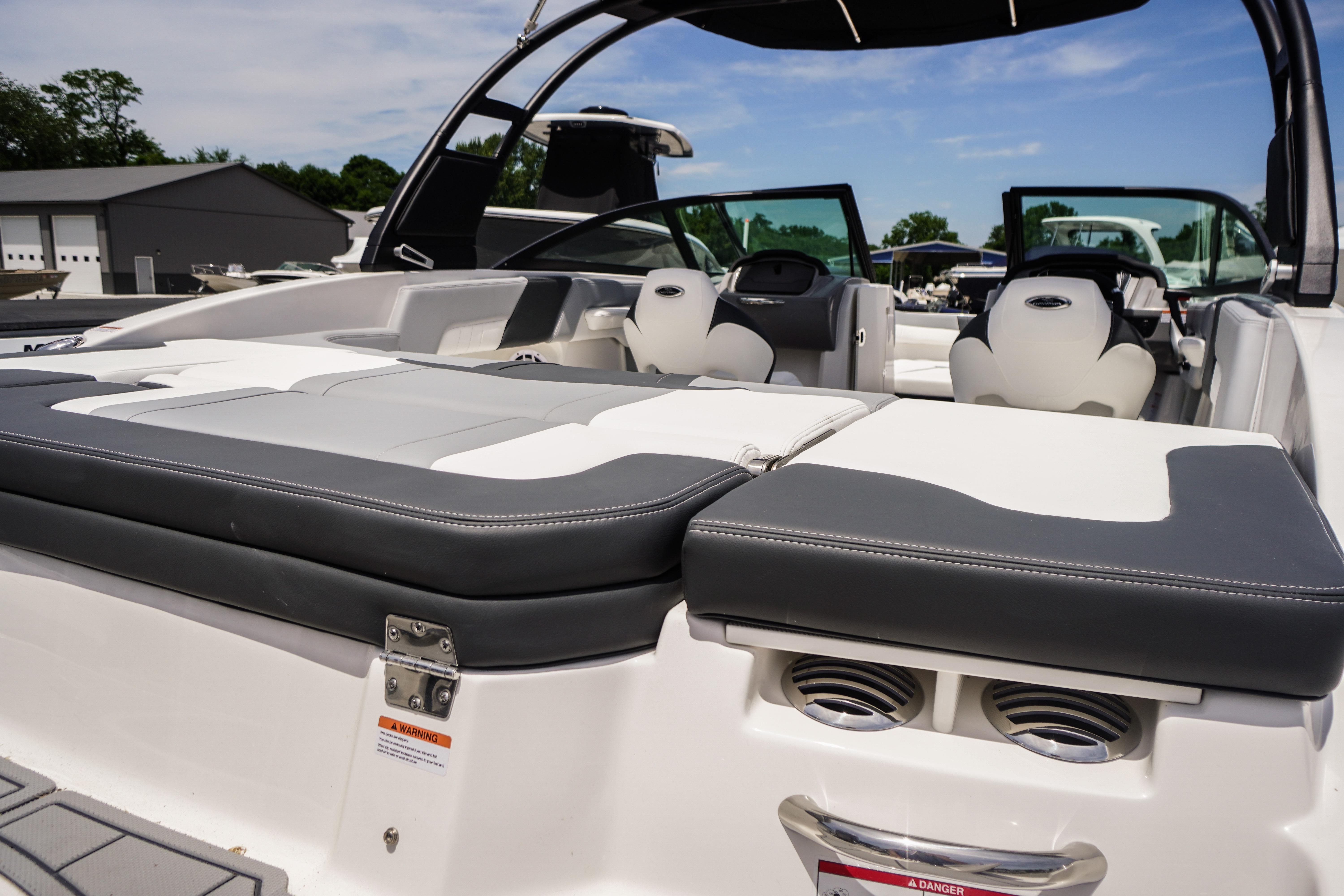 2026 Chaparral 23 SSi OB boat interior with sleek seating and modern design.