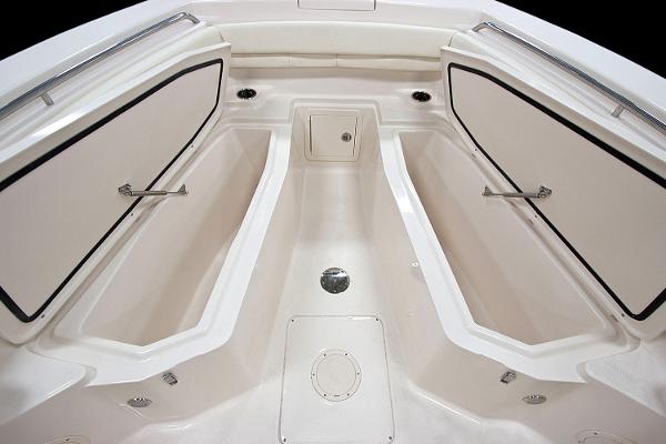 Manufacturer Provided Image: 2018 Grady-White Canyon 306 boat storage compartments.