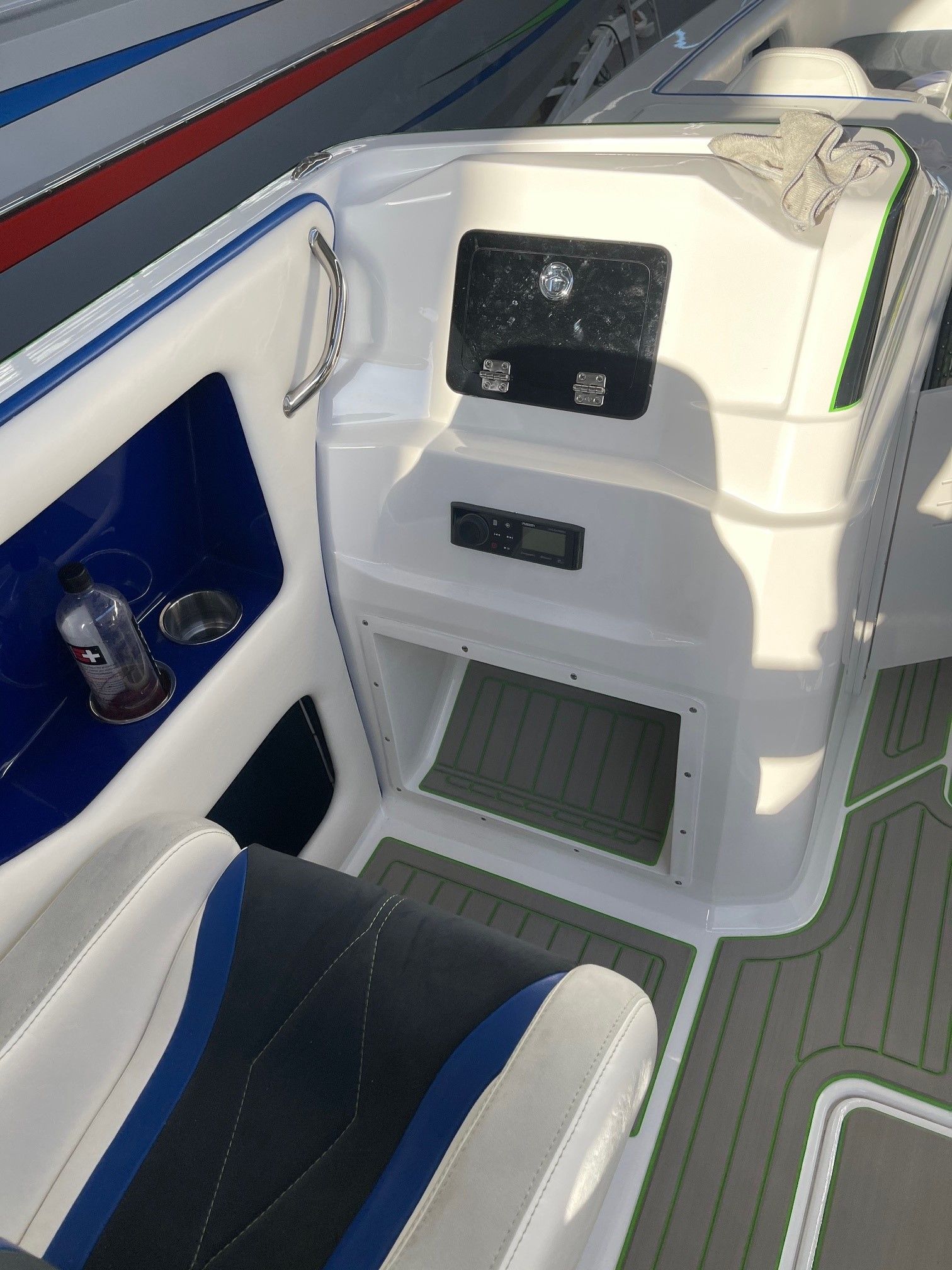Interior of a Custom Barron 290s boat, year 2021.