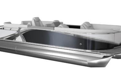 2026 Tahoe Pontoon LTZ boat with sleek design and modern seating.