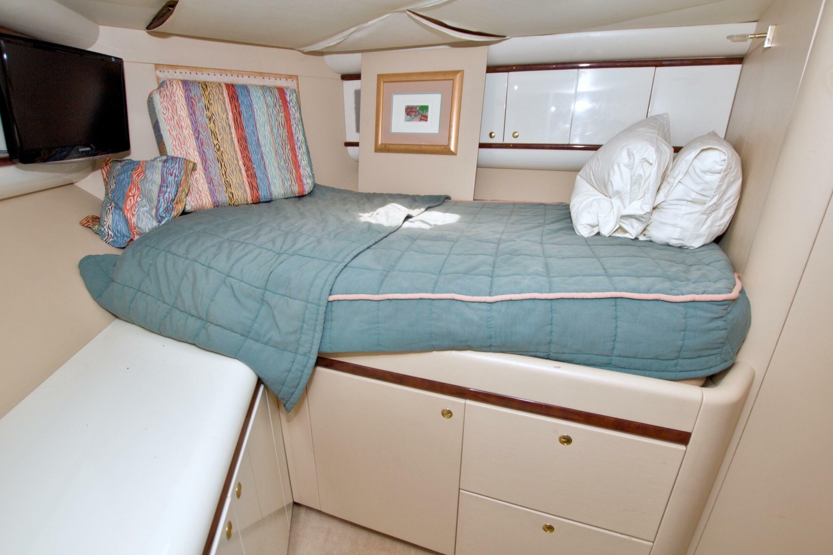 1998 Lazzara Yachts 76 Skylounge Grand Salon - Image 96