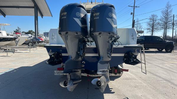 2005 Contender 36 Open with twin Yamaha V8 350 outboard engines.