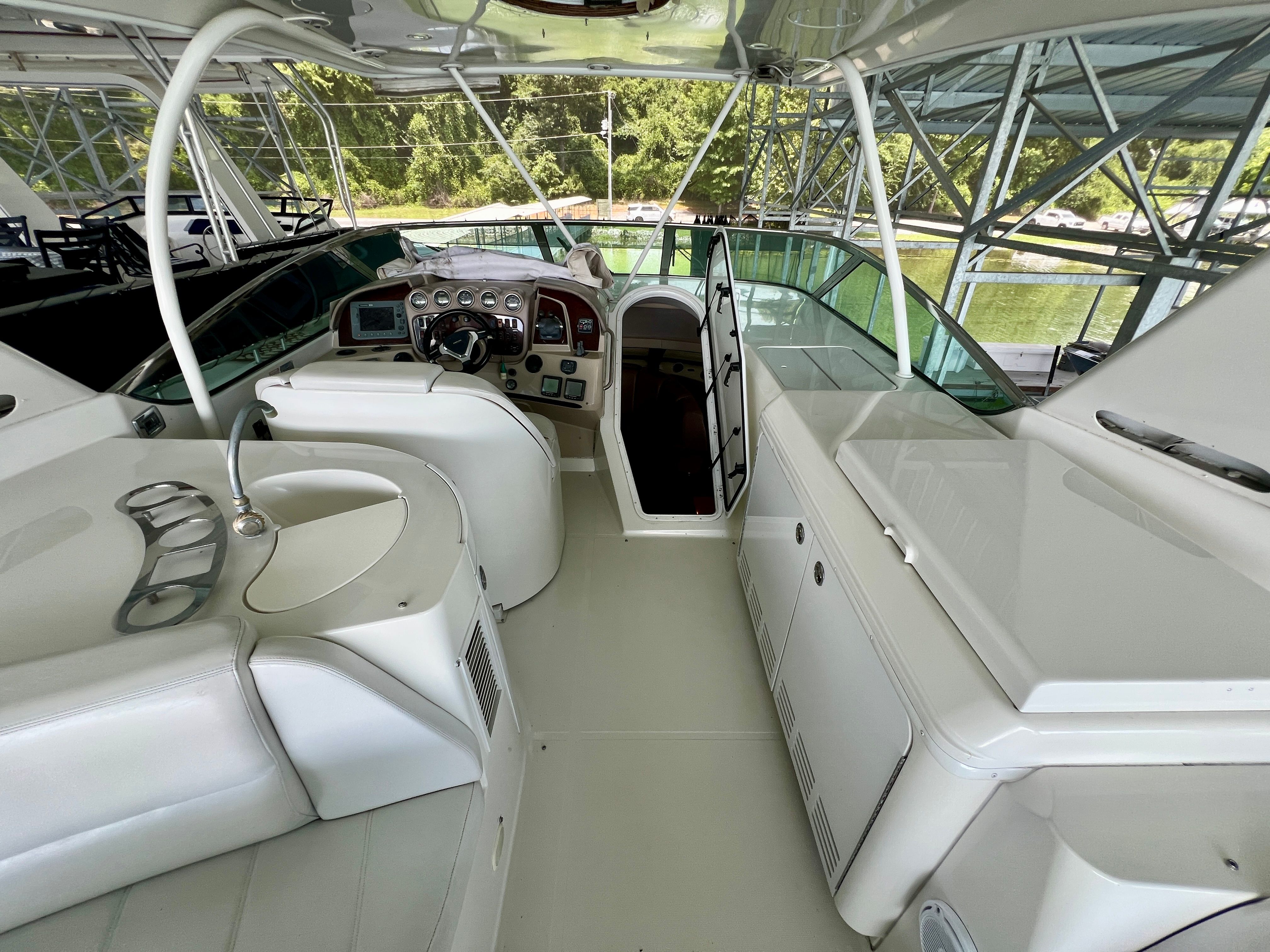 Interior of a 2005 Carver 560 Voyager Sky yacht.