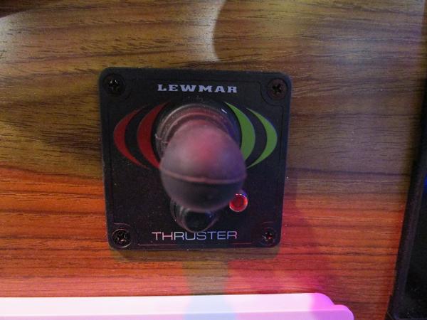 Lewmar thruster control on 2025 Cutwater C-248 Coupe boat dashboard.