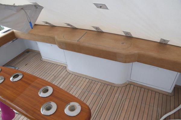 Cockpit with canvas fly cover