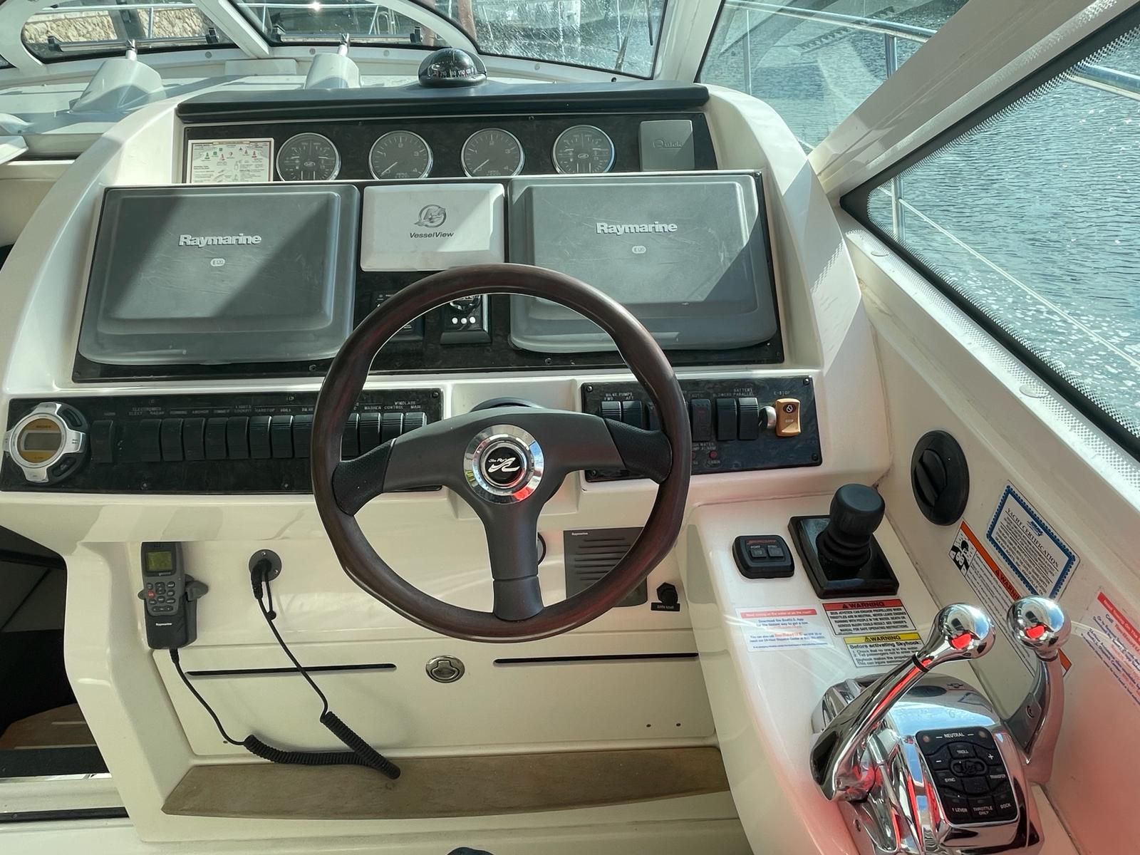 Sea Ray 450 yacht helm console, 2010 model.