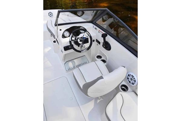Manufacturer Provided Image: 2025 Stingray 191 DC boat interior with steering wheel and seating.
