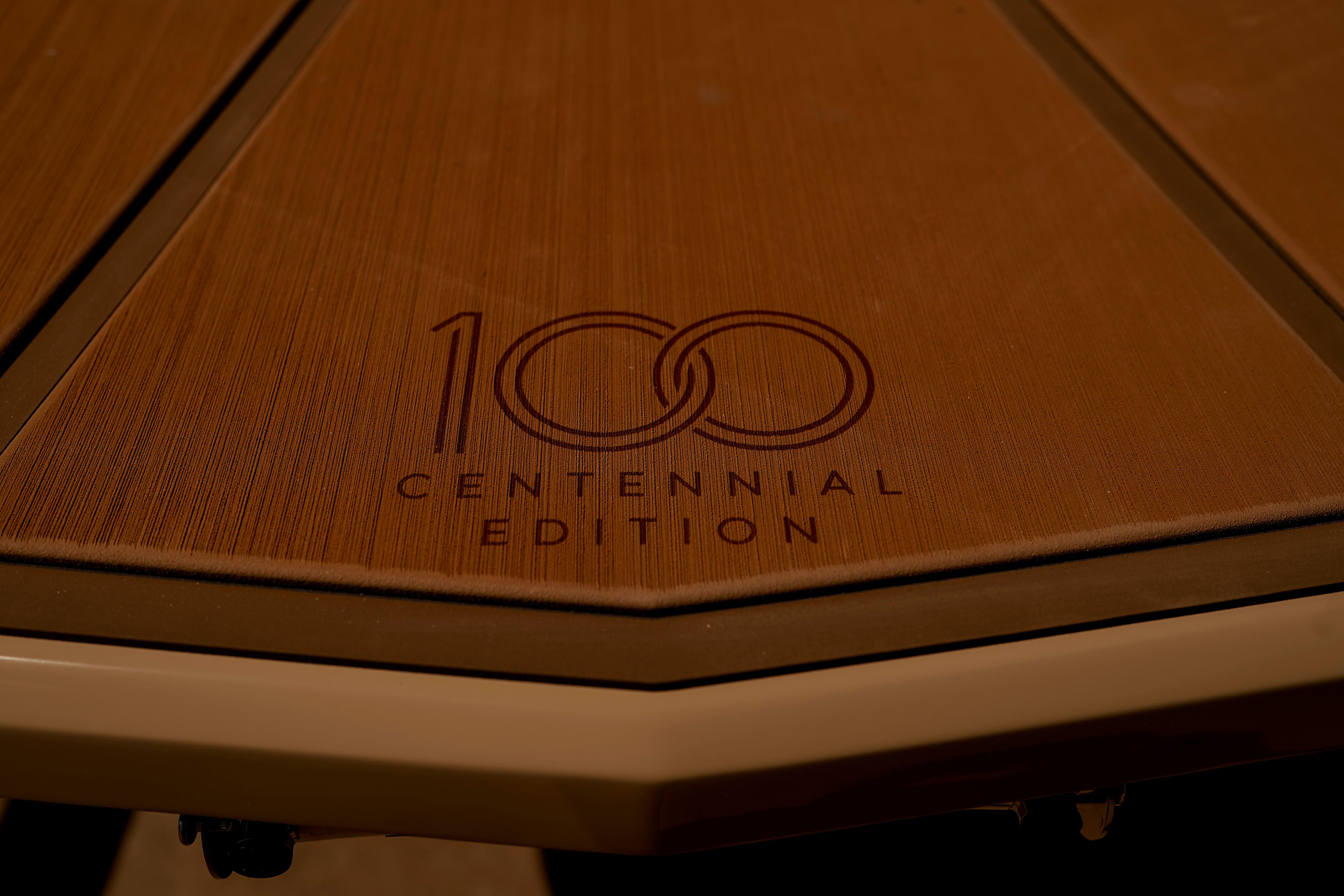 2025 Nautique Super Air Nautique G25 Paragon Centennial Edition logo on wooden surface.