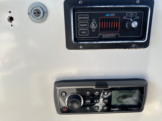 Carver 3807 yacht control panel with controls, 1988.