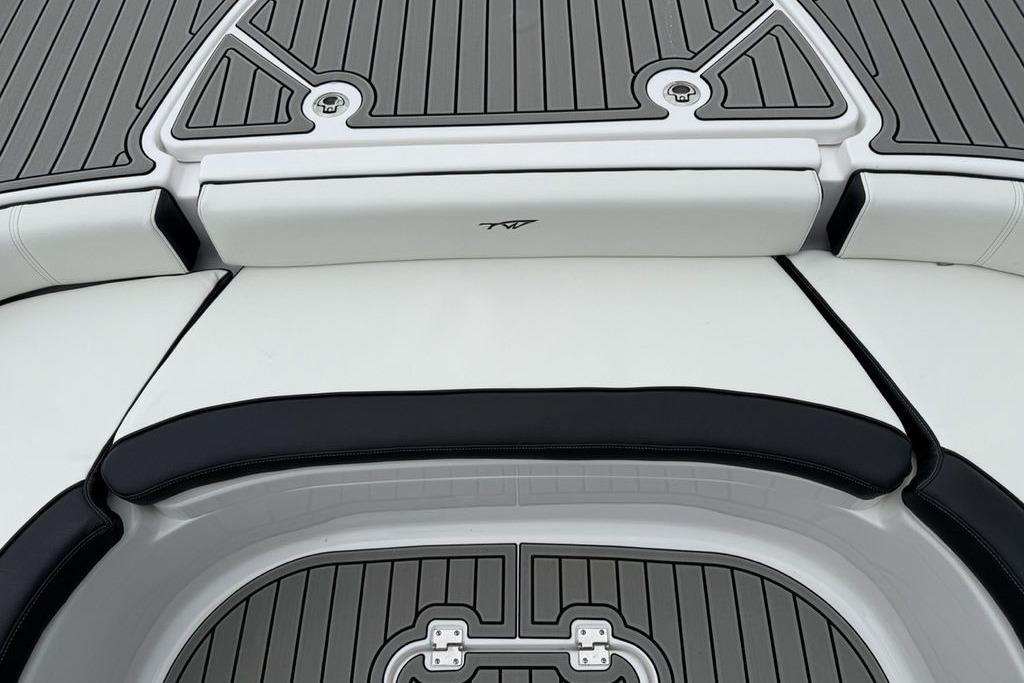 2026 Tidewater 2500 Carolina Bay boat interior with sleek seating and modern design.
