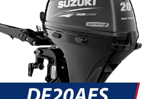 Suzuki outboard motor DE20AFS, four-stroke, lean burn technology, Delta Boatworks 1550, 2027 model.