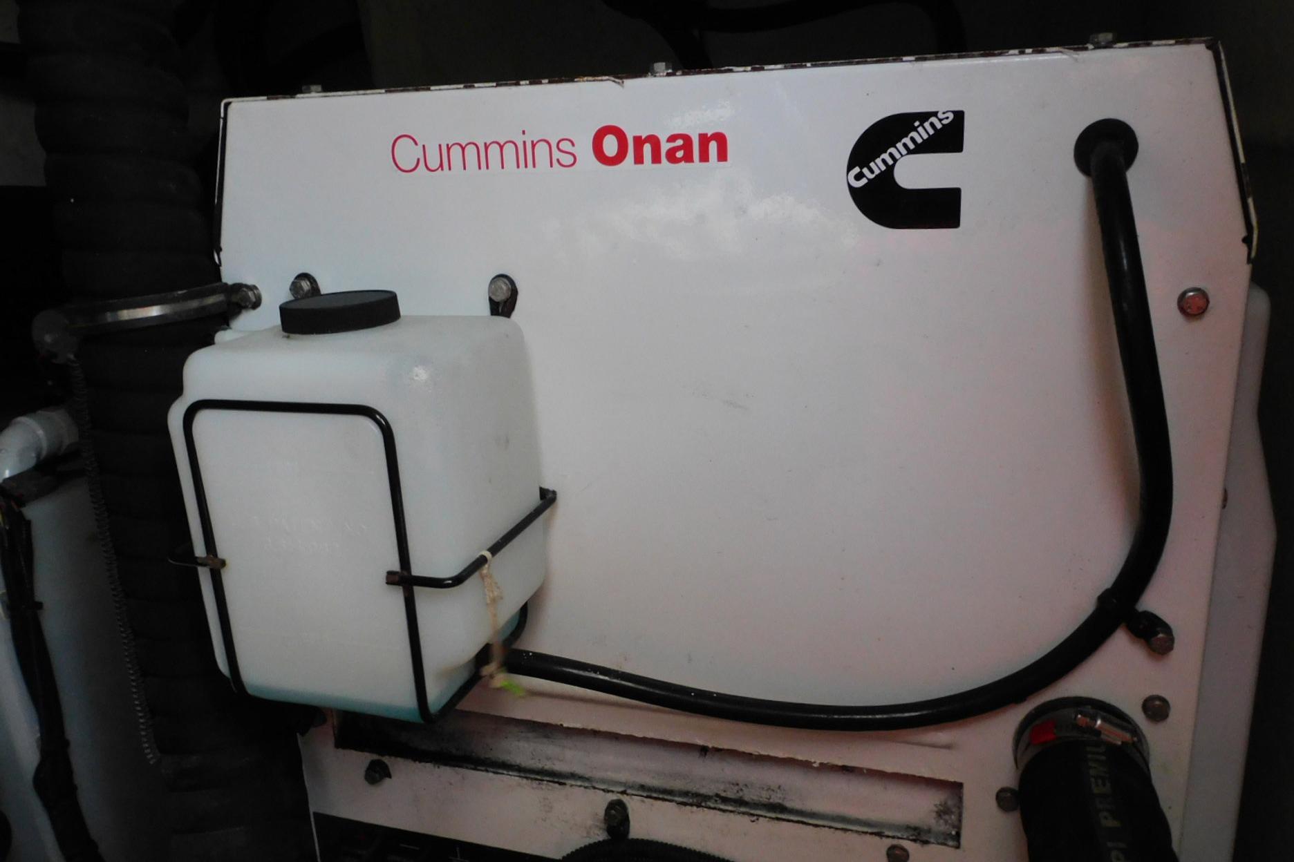 Cummins Onan generator in 2019 Sea Ray L550 yacht engine room.