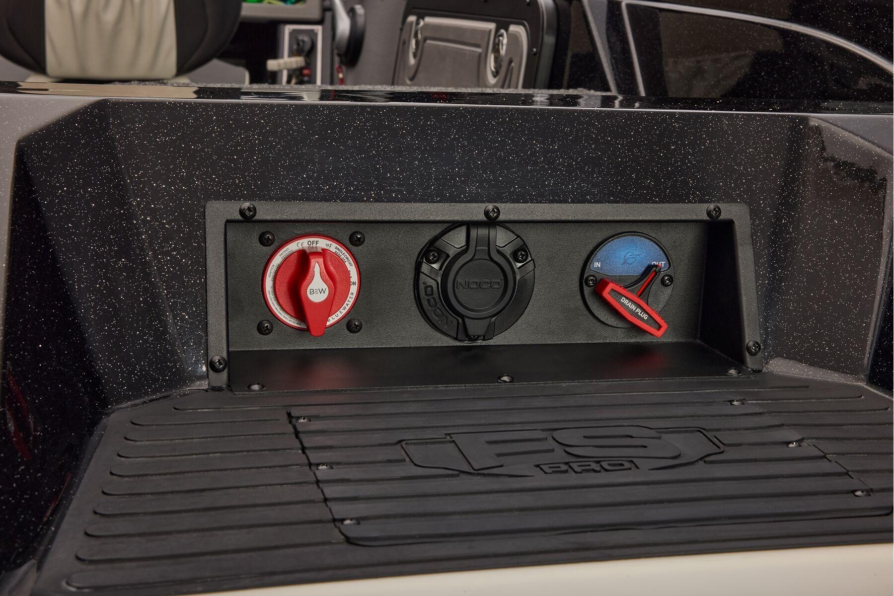 Manufacturer Provided Image: Control panel of 2026 Ranger 620xFS Pro boat with switches and dials.