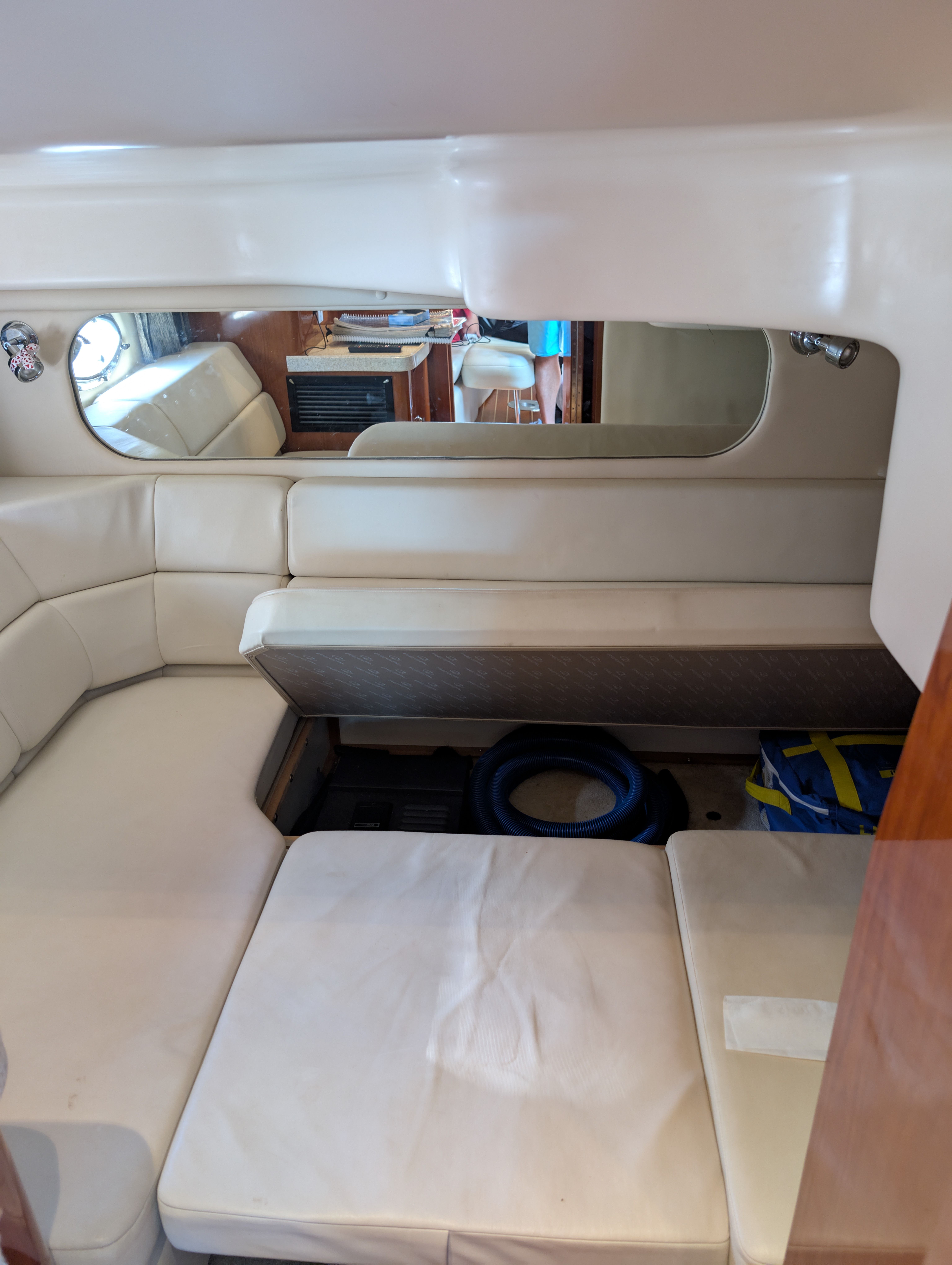 Interior of a 2005 Regal Commodore 3560 yacht.