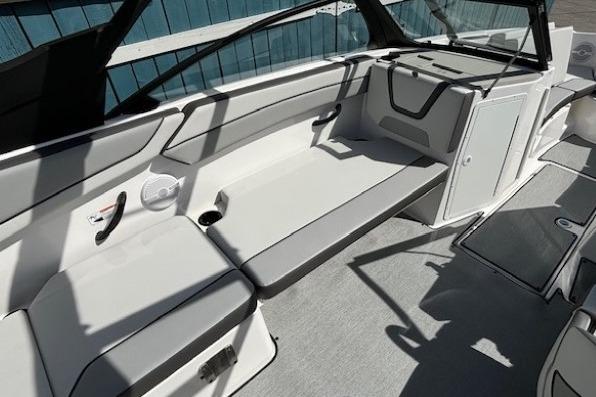 2026 Yamaha Boats AR220 interior with sleek seating and modern design.