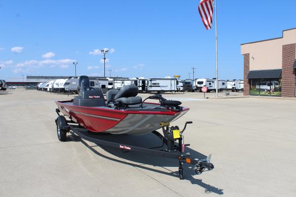2025 Tracker Bass Tracker Classic XL boat on trailer in parking lot.