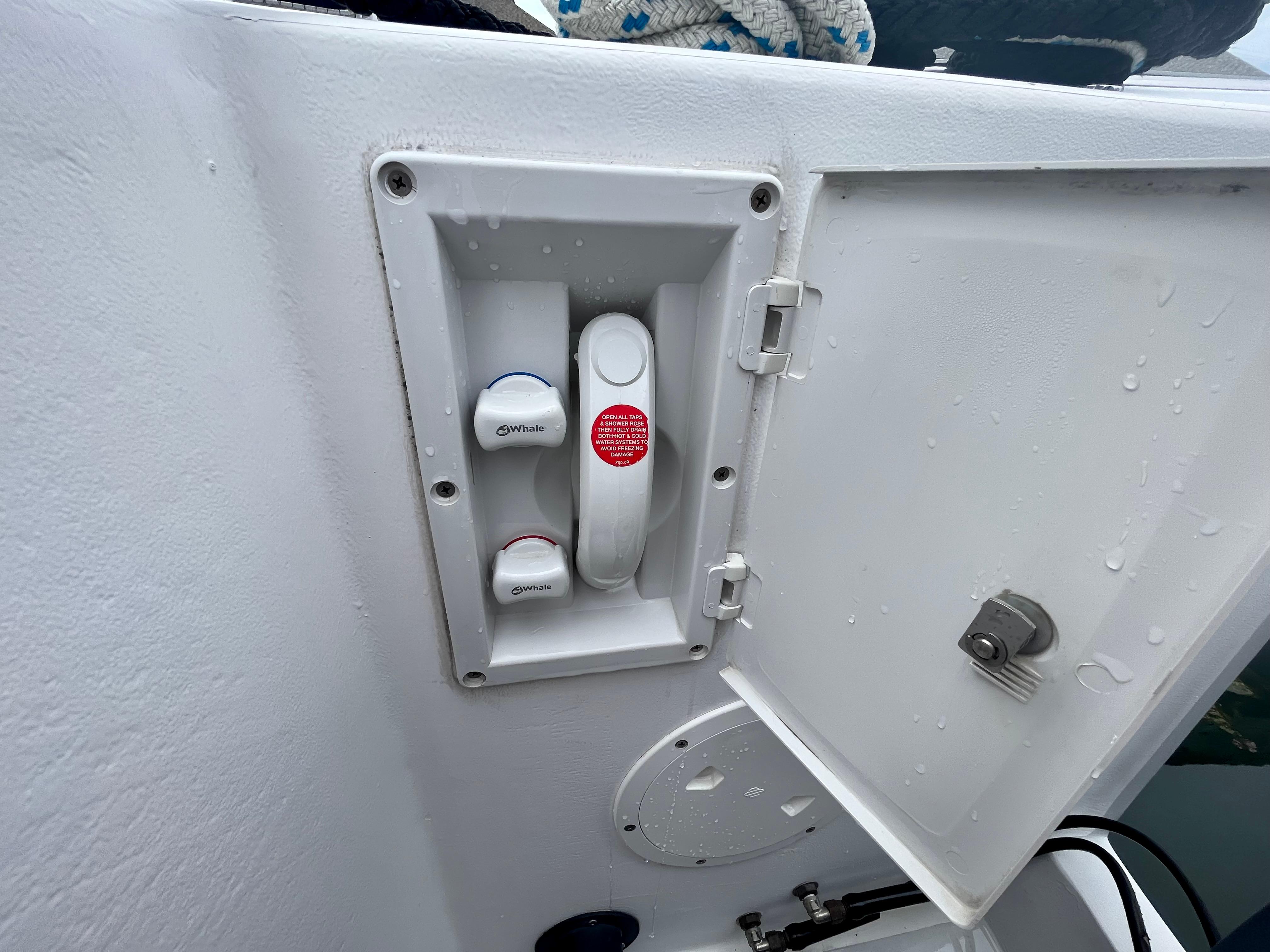 Wesmac 42 boat control panel with switches, 2016 model.