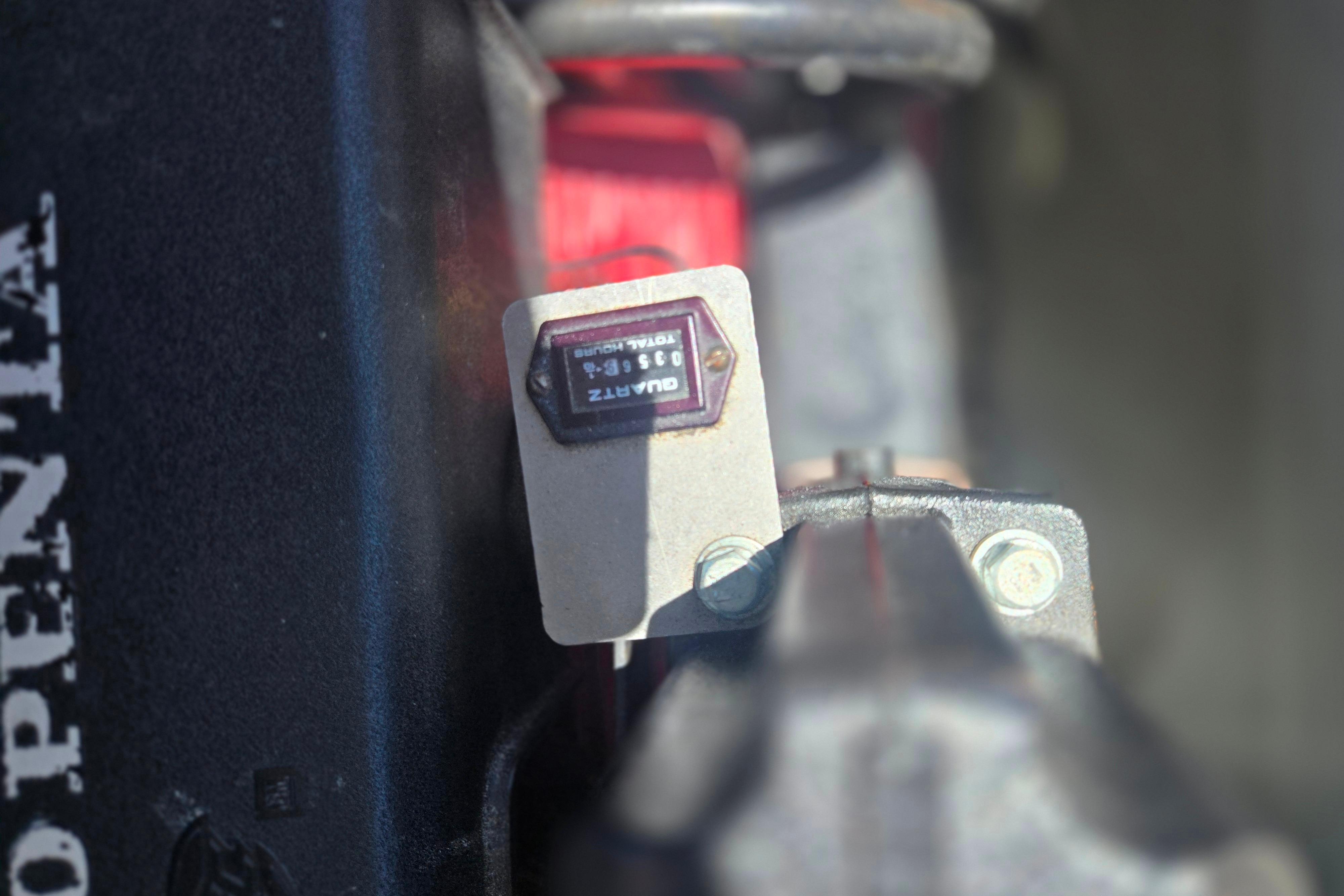 Close-up of a 2002 Chris-Craft Launch 28 GT I/O engine component.