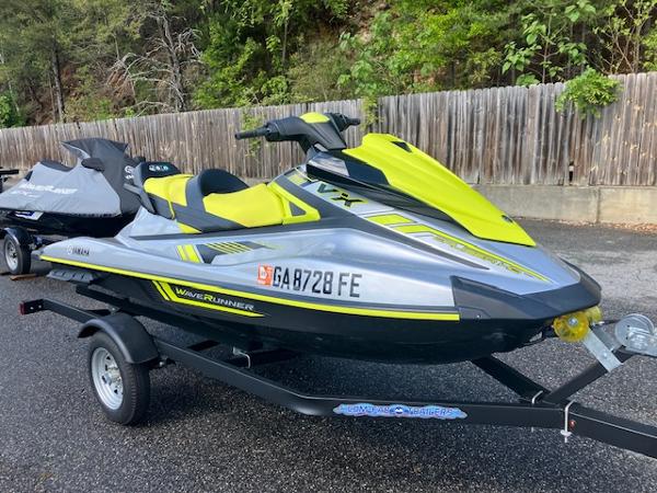 2020 Yamaha WaveRunner VX Cruiser HO on trailer, parked outdoors.