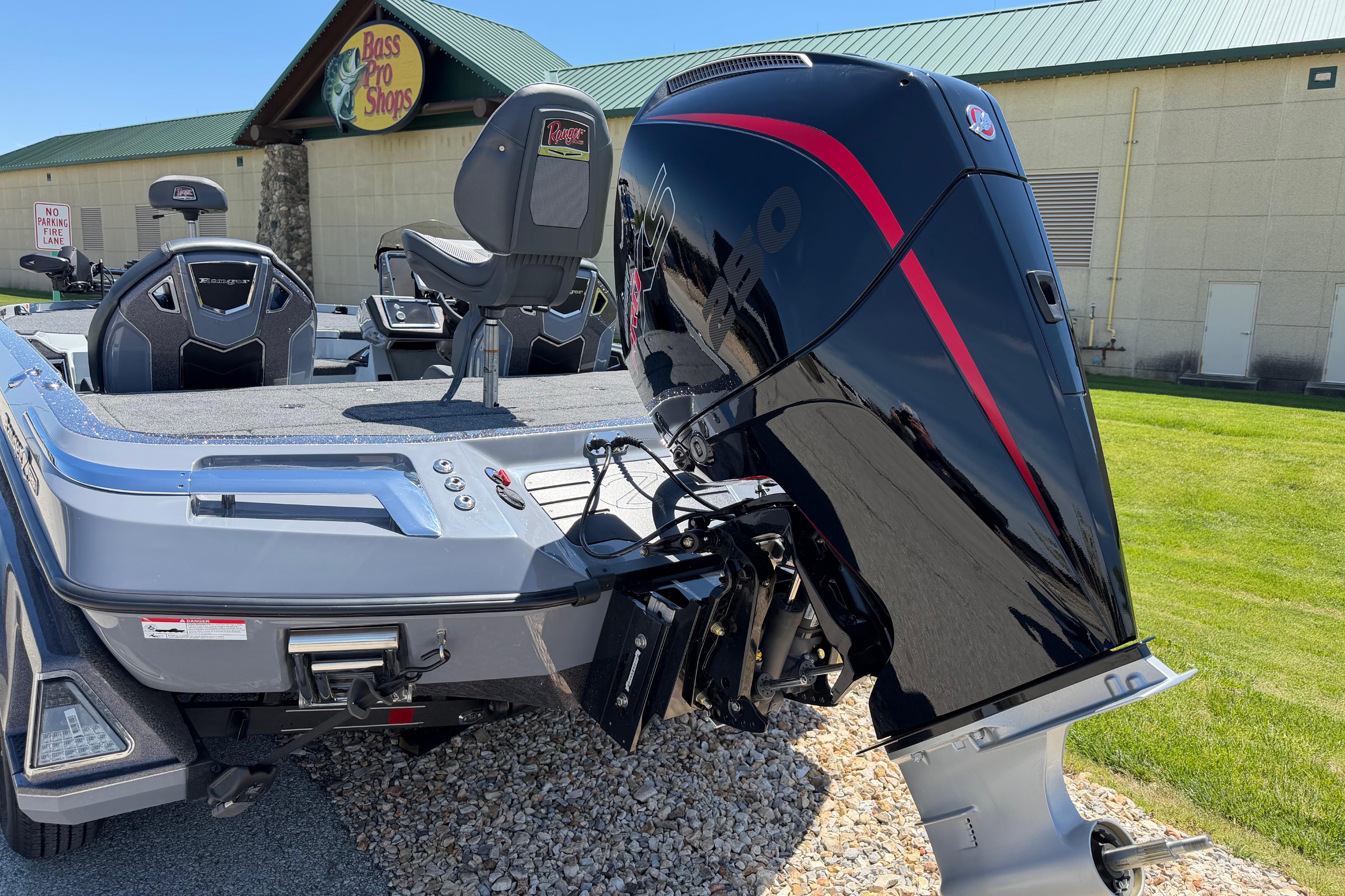 2026 Ranger Z520R boat with powerful outboard motor at Bass Pro Shops.