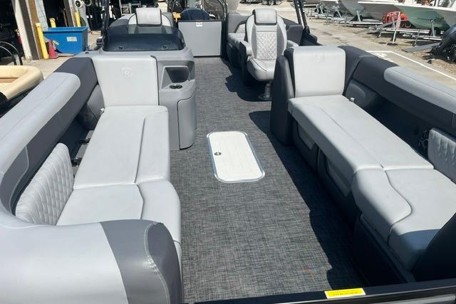 2026 Godfrey Sweetwater 2286 SBC pontoon boat interior with spacious seating and modern design.