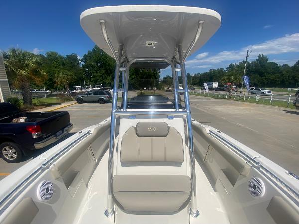 2024 Key West 239 FS boat with T-top and bow seating.