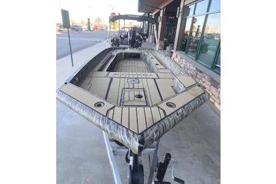2026 Tracker Grizzly 1756 T Marsh boat on a trailer.