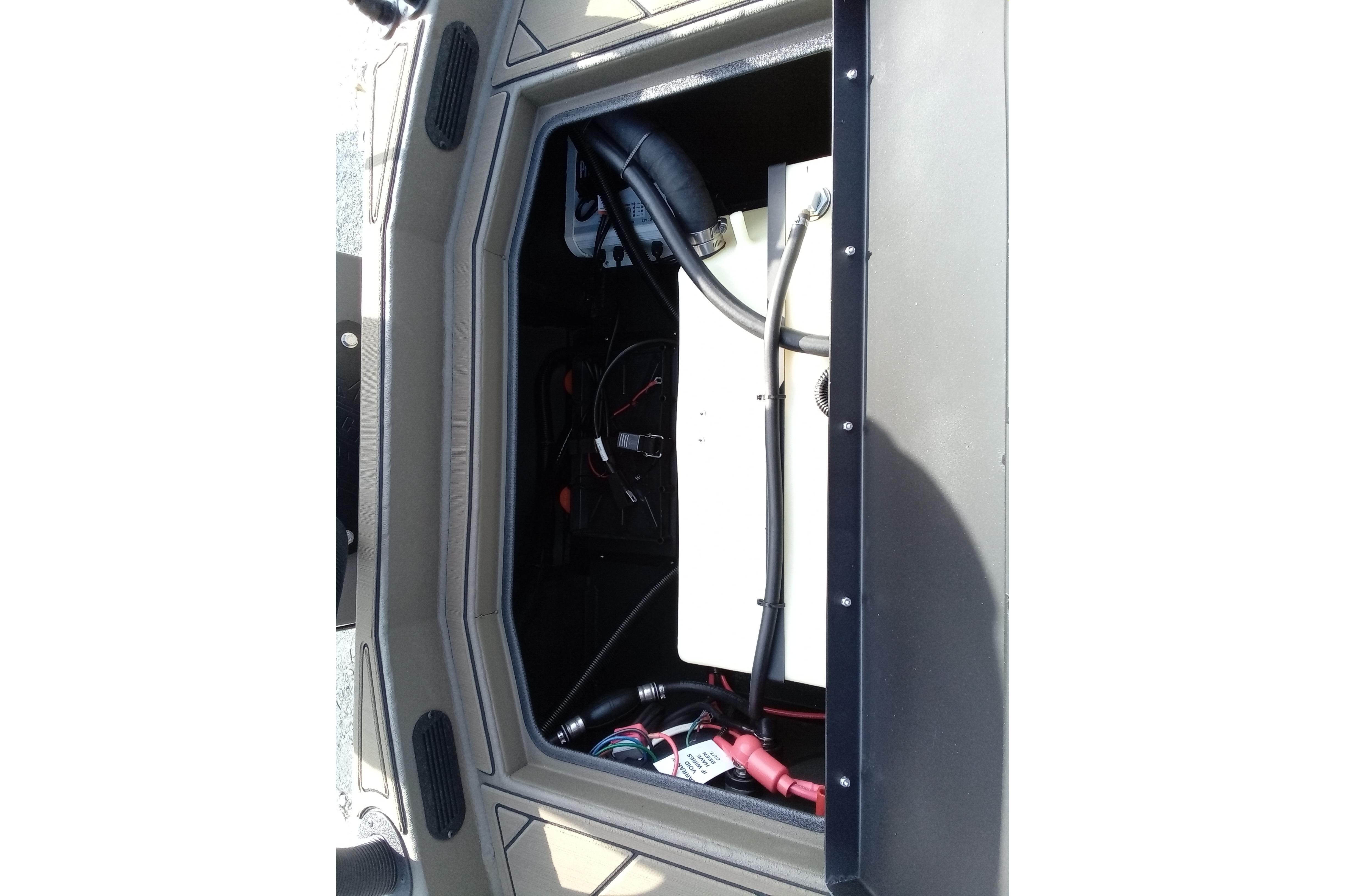 Interior view of 2026 Thor 1900 Low Country Elite, showcasing wiring and components.