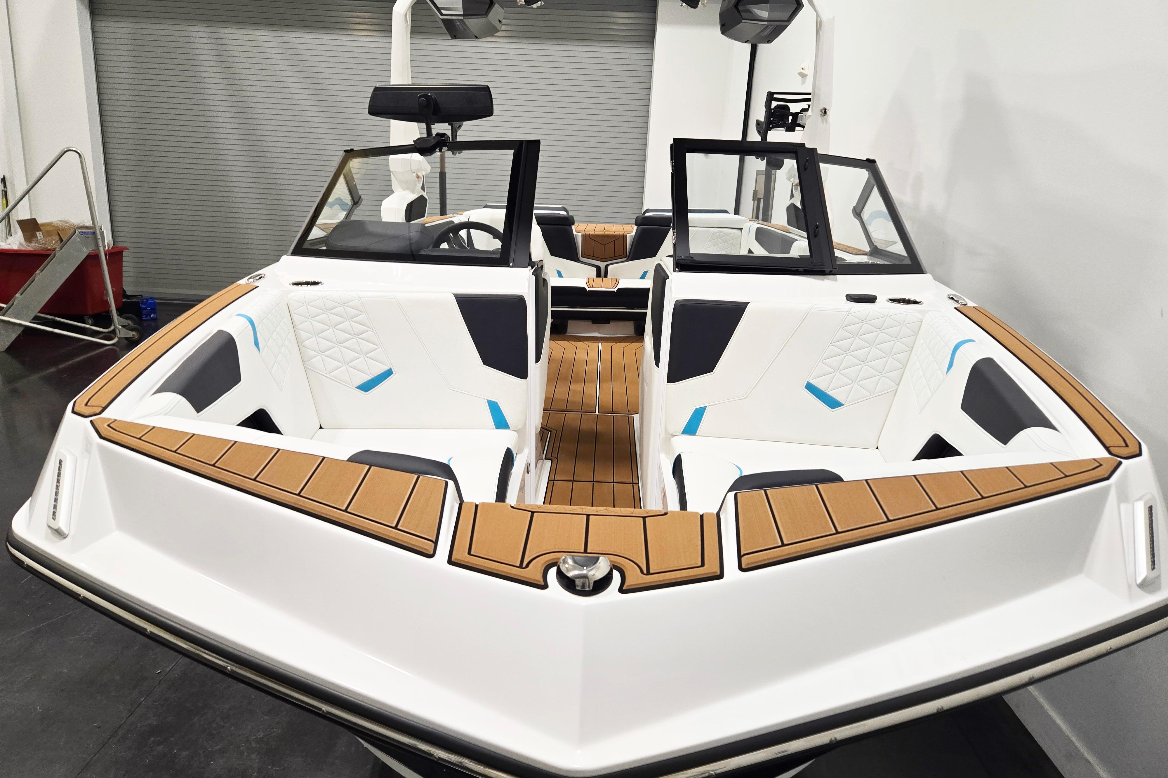 2026 Nautique Super Air Nautique GS22 boat interior with sleek seating and modern design.