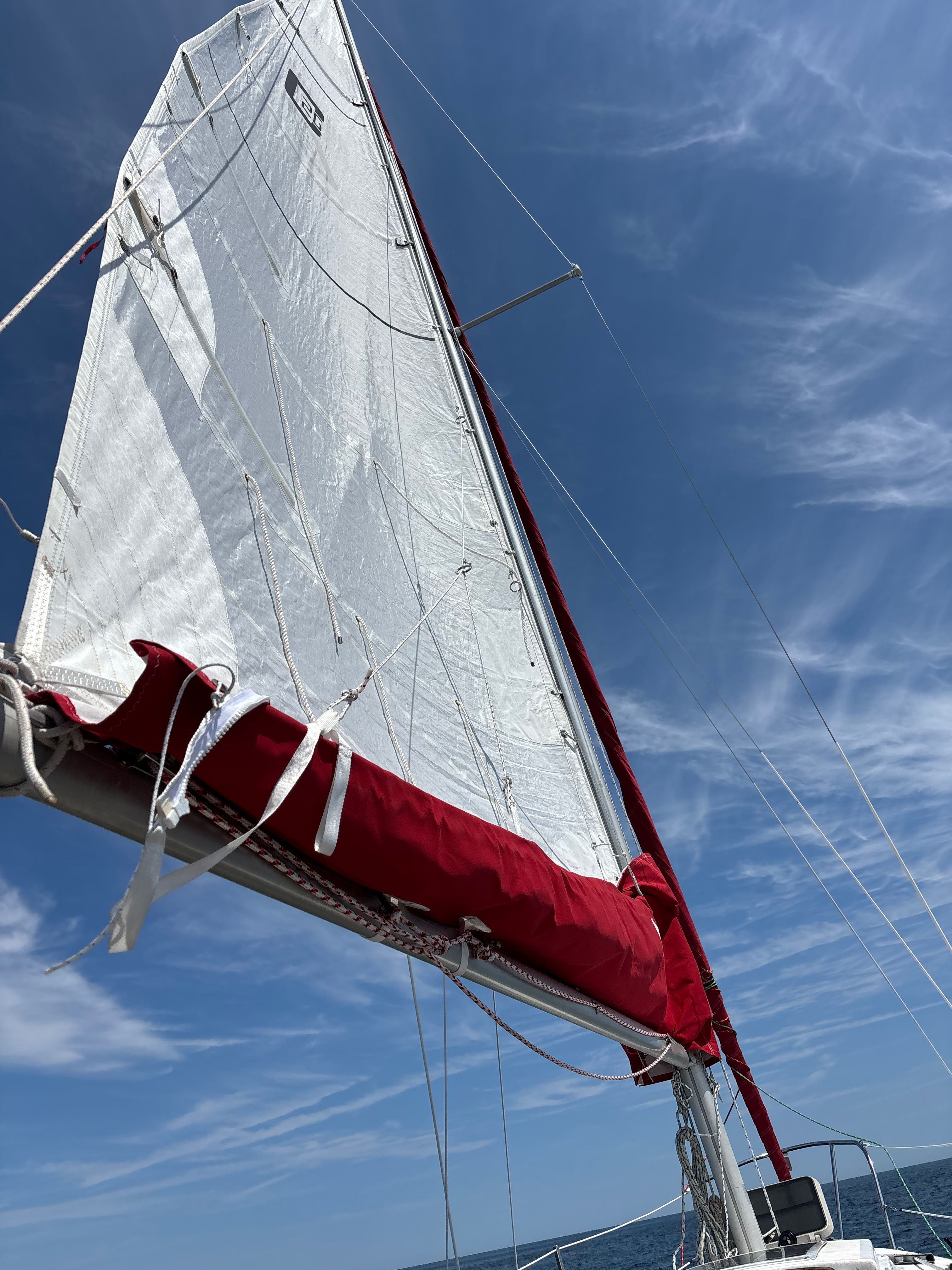 1986 Cape Dory 26 sailboat on open water.