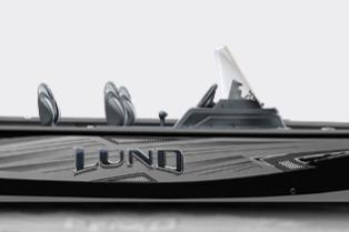2026 Lund 1875 Impact XS SS boat, sleek design, side view.