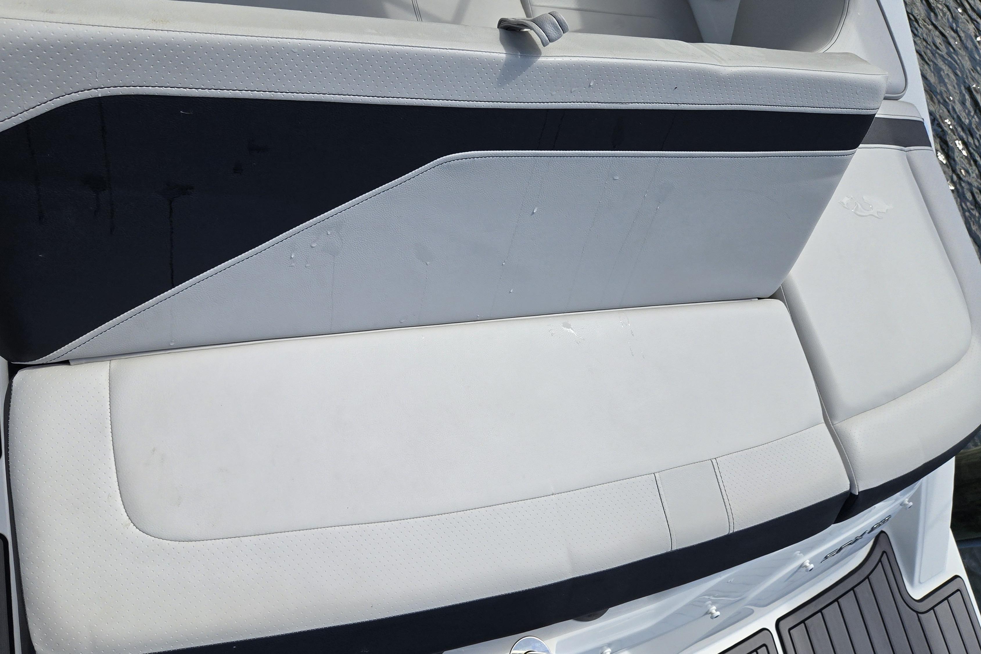 2023 Sea Ray SPX 210 boat seating with sleek, modern upholstery design.