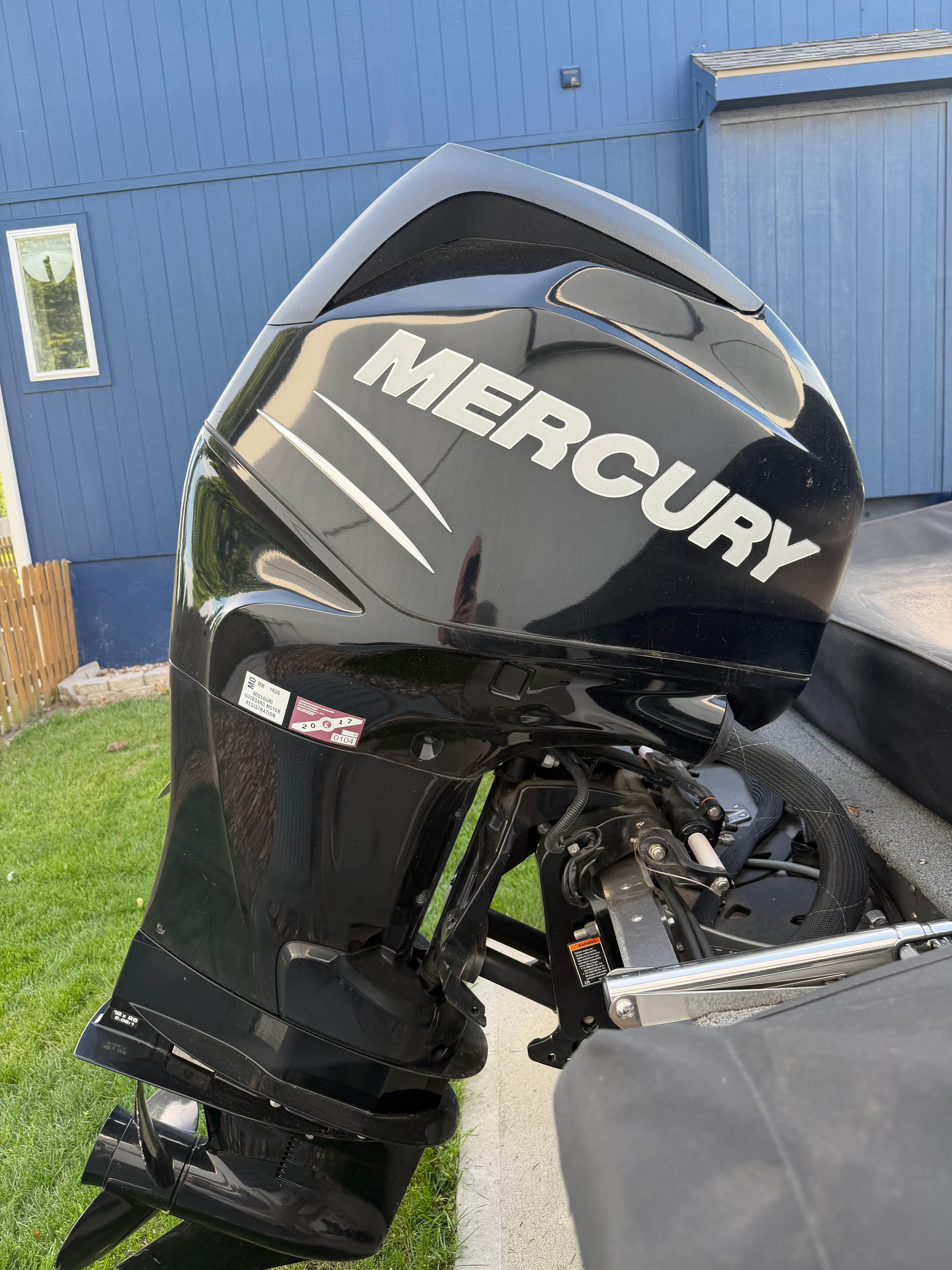 2017 Mercury outboard motor on a Lund Pro V boat.