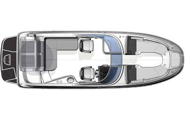 Manufacturer Provided Image: Top view of 2014 Sea Ray 260 Sundeck boat layout.