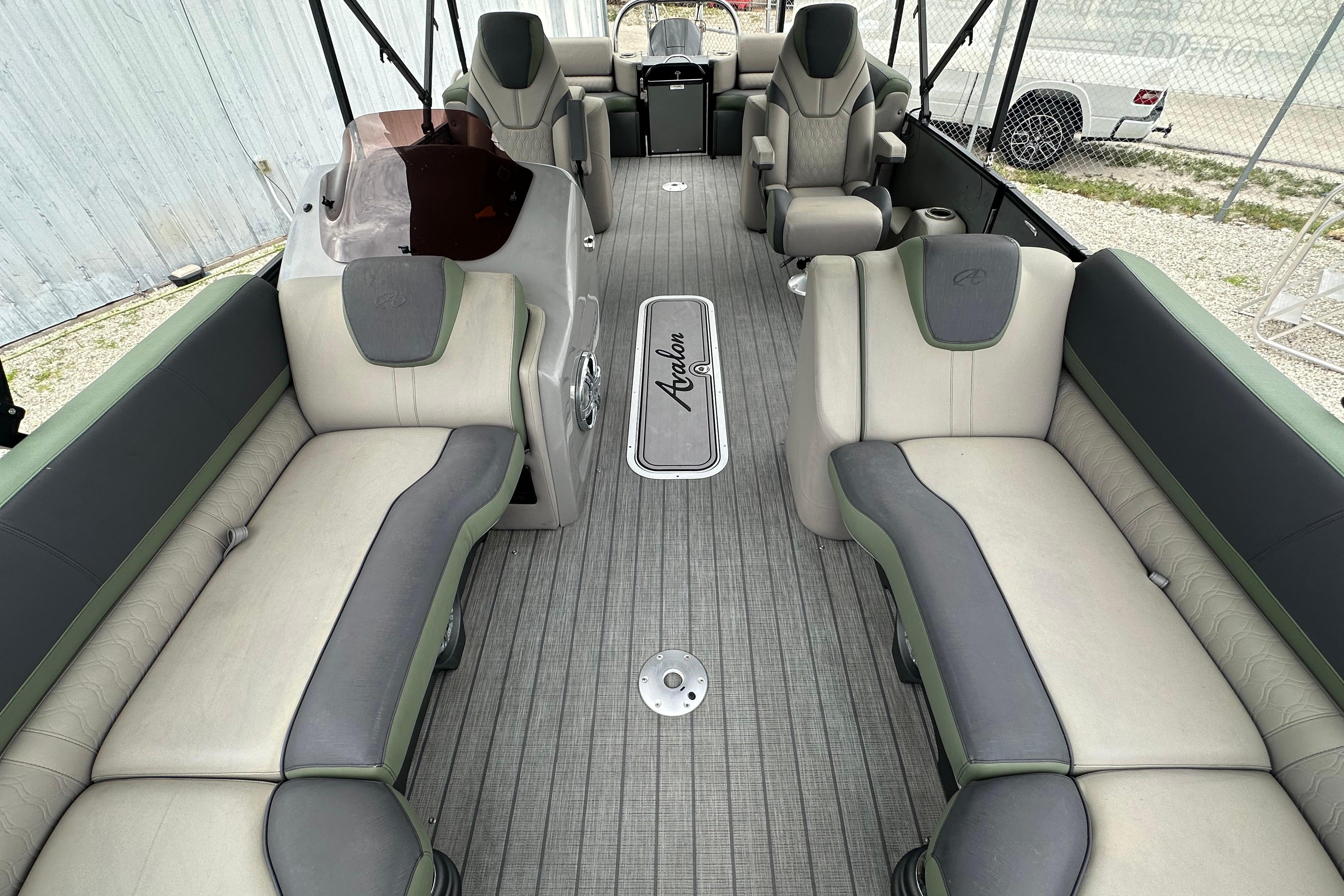 2023 Avalon Catalina Quad Lounge interior with spacious seating and modern design.