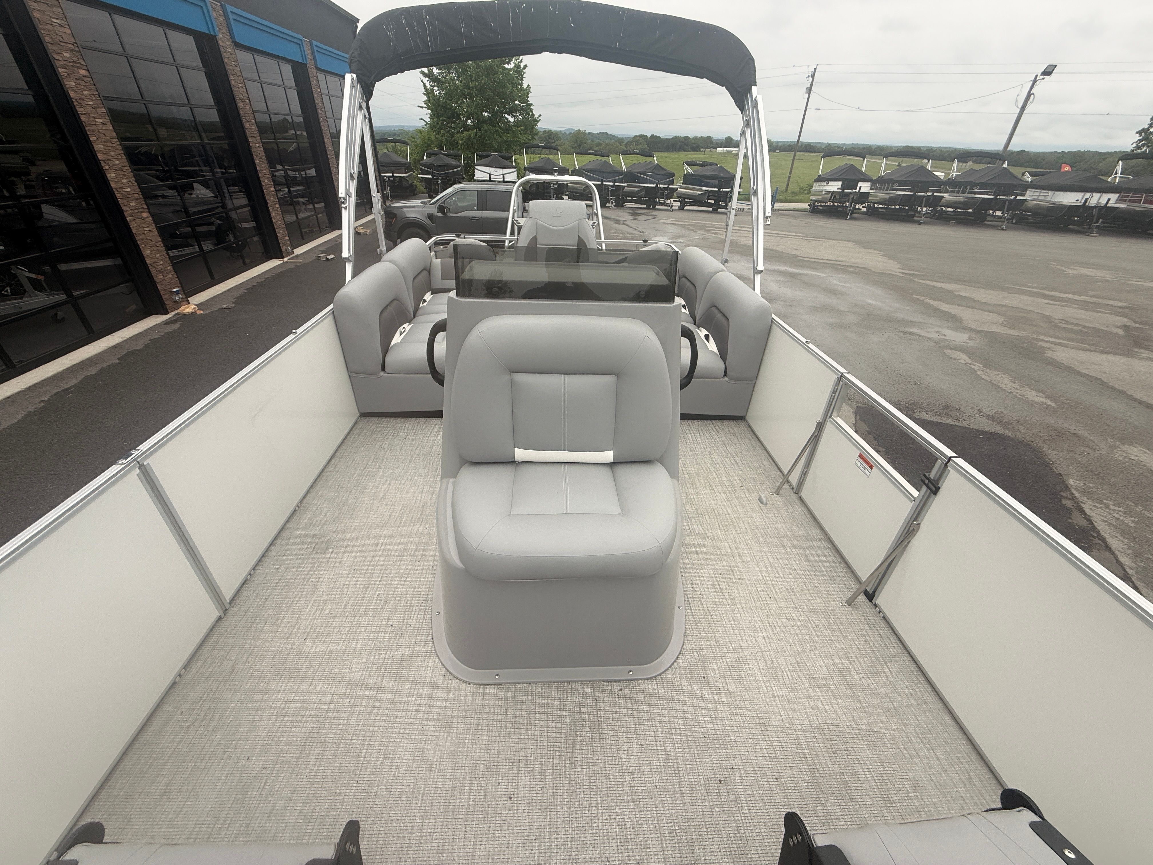 Interior view of 2026 Landau Alure 23CC Fish boat.