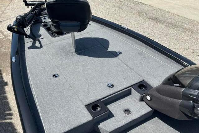 2023 Tracker Pro Team 190 TX Tournament Edition boat deck with seating and equipment.
