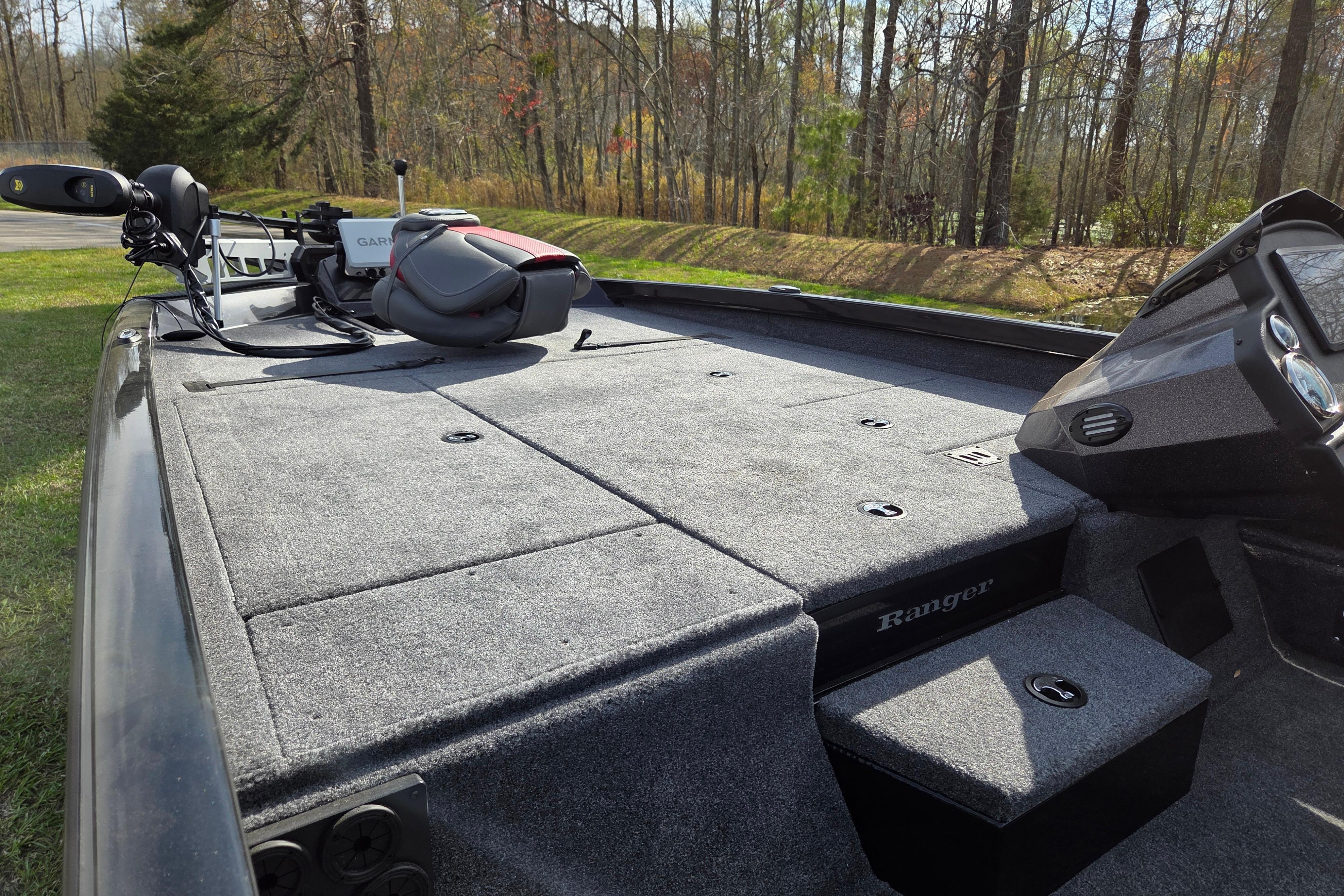 2026 Ranger RT198P boat with gray deck and control console.