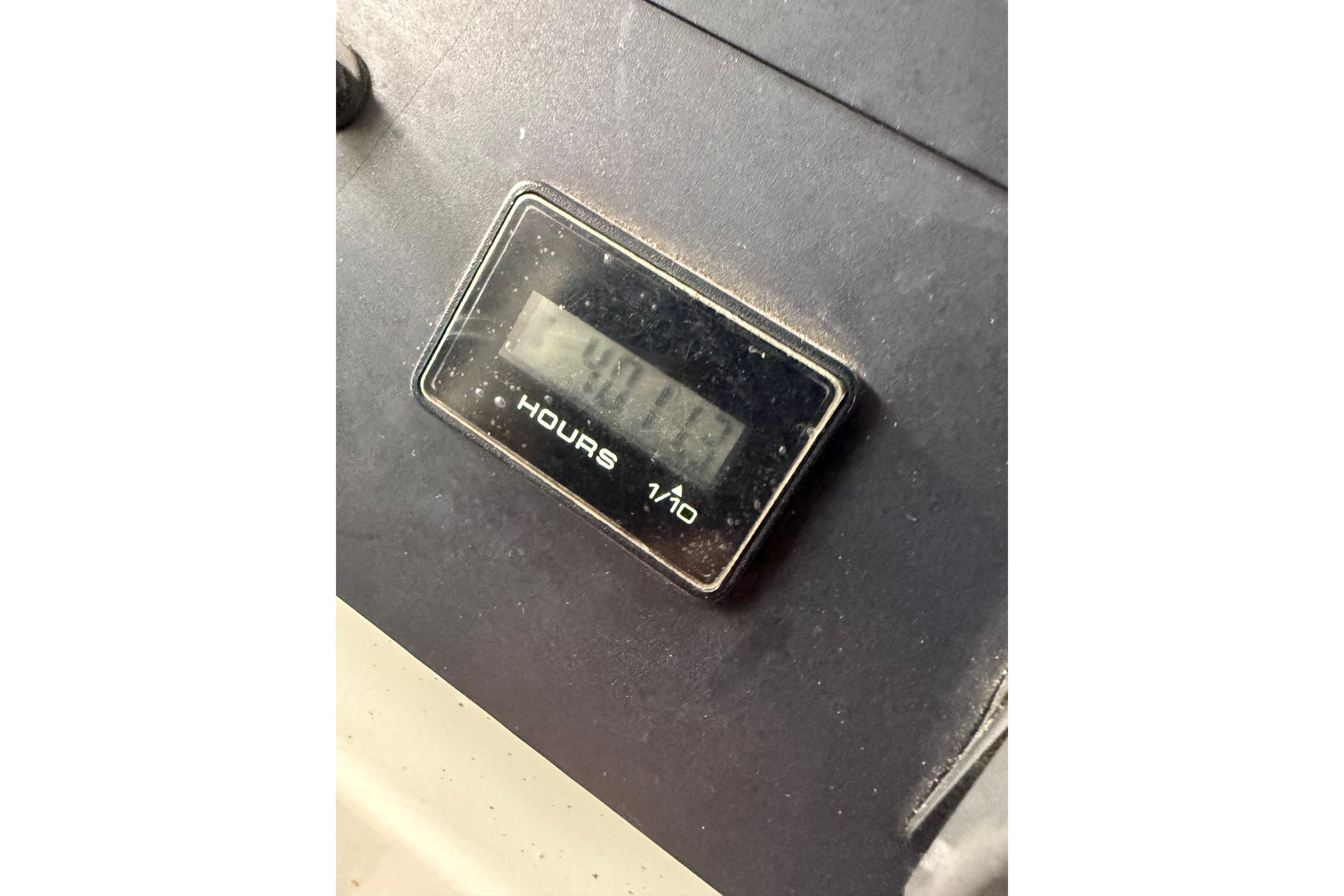 Hour meter display on 2006 Custom Carolina Heritage Express boat.