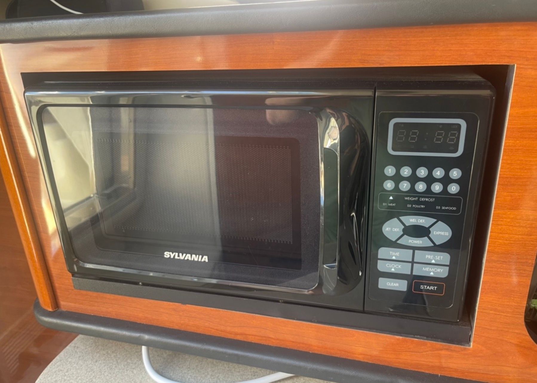 Sylvania microwave in a 2006 Sea Ray 270 Amberjack.