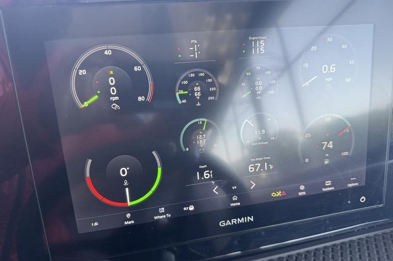 Dashboard display of a 2024 Cobalt R35 with various gauges and metrics.